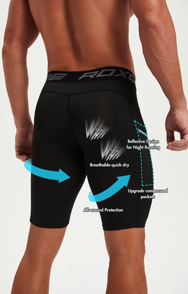 5 or 1 Pack Compression Shorts Men Spandex Sport Shorts Athletic Workout Running…