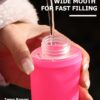Folding Soft Flask Portable Collapsible Running Lightweight Water Bottle for Outdoor…
