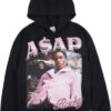 Hip Hop Sweatshirts Men's Graphic Pullover Hoodie Hooded Top Black