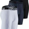 DEVOPS 3 or 5 Pack Compression Shorts Men Spandex Sport Shorts Athletic Workout...