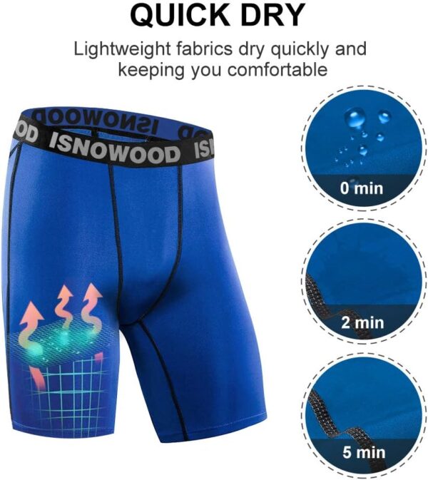isnowood Compression Shorts for Men Spandex Running Workout Athletic Underwear