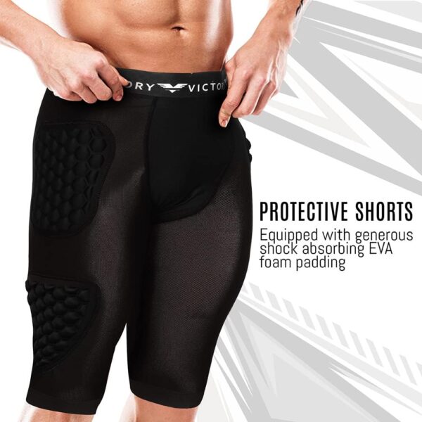 Protective Padded Compression Shorts for Snowboard, Skate, Ski, Football, Basketball -…