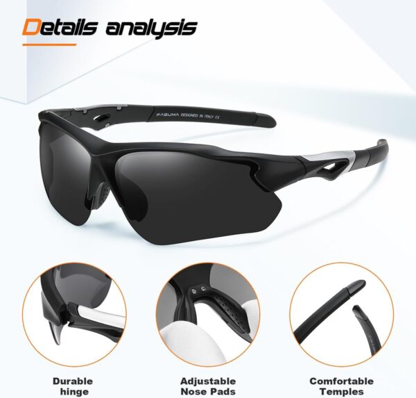 FAGUMA Polarized Sports Sunglasses for Men Women Fishing Cycling Running Golf…