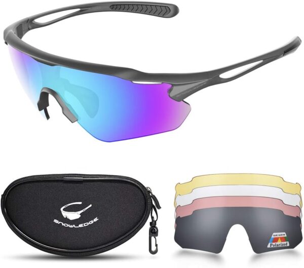 Cycling Glasses, TR90 Unbreakable Frame Polarized Anti-UV400 Sports Sunglasses