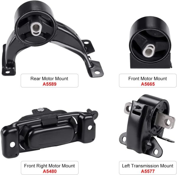 JDMON 4Pcs Engine Motor Mount Replacement for 2011-2015 Chrysler Town & Country 3.6L…