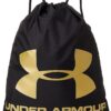 Under Armour Unisex-Adult Ozsee Sackpack , Black (010)/Metallic Gold , One...