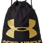 Under Armour Unisex-Adult Ozsee Sackpack , Black (010)/Metallic Gold , One...