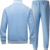 Mens Tracksuits 2 Piece Set Full Zip Velour Sweatsuit for Casual Training Outdoor -…
