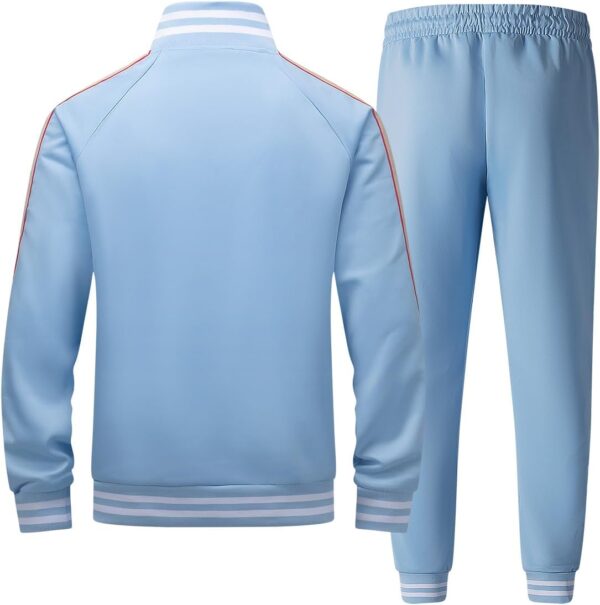 Mens Tracksuits 2 Piece Set Full Zip Velour Sweatsuit for Casual Training Outdoor -…