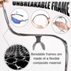 Cycling Glasses, TR90 Unbreakable Frame Polarized Anti-UV400 Sports Sunglasses