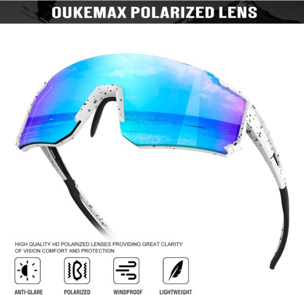 Polarized Sport Sunglasses-Men-Women Running-Sunglasses: Cycling Sun Glasses UV…