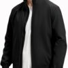 Rdruko Men’s Lightweight Jackets Casual Windbreaker Light Fall Spring Golf Stylish…