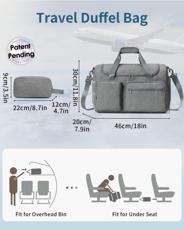 Travel Duffel Bag 27L Gym Bag with Shoe Compartment Carry on Overnight…