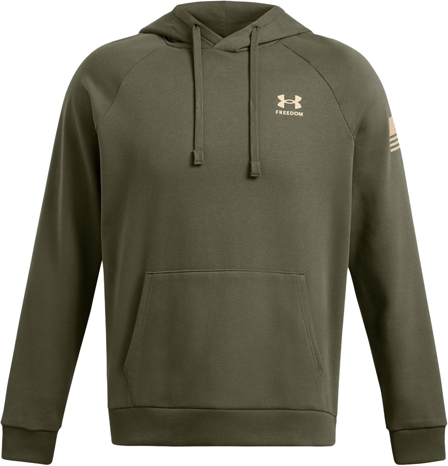Under Armour Men's Freedom Flag Hoodie, (390) Marine OD Green / / Desert Sand, Large