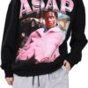 Hip Hop Sweatshirts Men’s Graphic Pullover Hoodie Hooded Top Black