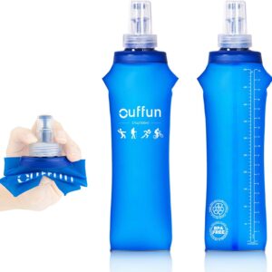 2 Pack Soft Water Bottle, 17oz/500ml Soft Flask Running Bottles for Hydration Pack,…