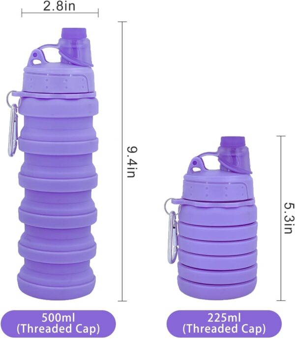 Collapsible Water Bottles Travel water bottle Sports Portable Sport Water Bottle…