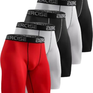 5 Pack Compression Shorts Men Compression Underwear for Men Athletic Mens Spandex…