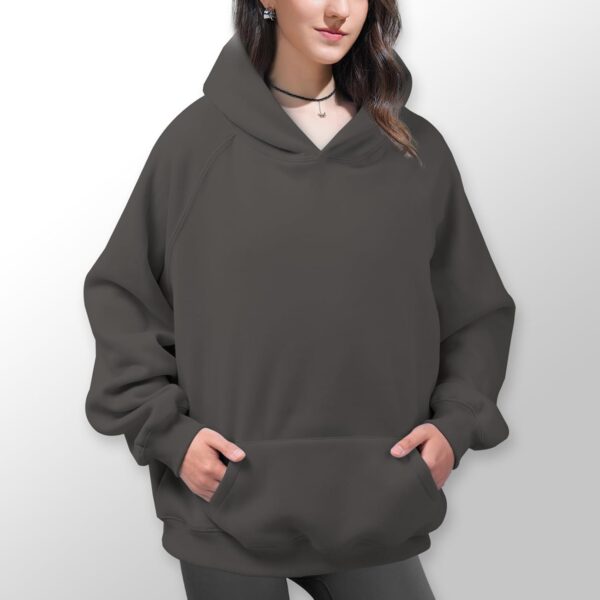 Unisex Basic Loose Hoodie Sweatshirt Long Sleeve Pocket Drop Shoulder Pullovers