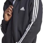 adidas Men's Essentials Fleece 3-Stripes Full-Zip