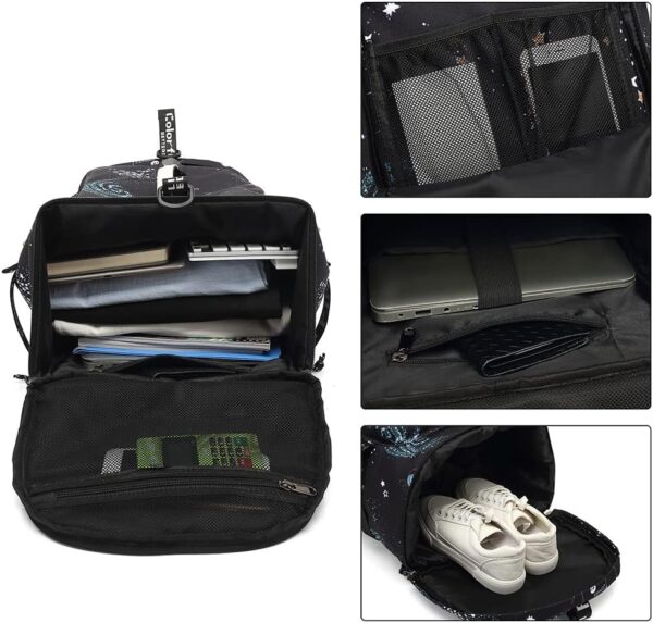 Kalesi Cool Gym Duffle Bag Backpack 4-Way Waterproof with Shoes Compartment…