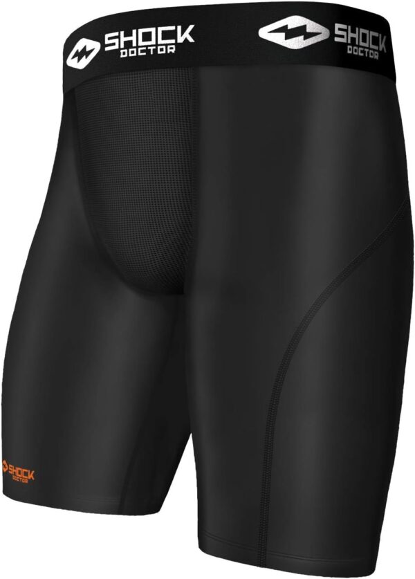 Shock Doctor Compression Shorts with Cup Pocket. Athletic Supporter Underwear with…