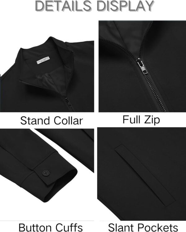COOFANDY Men’s Lightweight Zip Up Jacket Stand Collar Jacket Casual Light Golf Jackets…