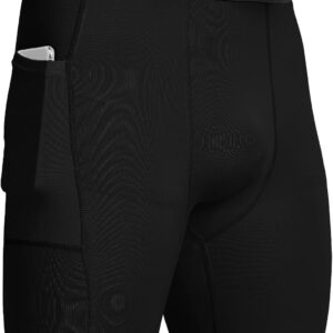 HYCOPROT Compression Shorts Men with Pocket Spandex Sports Tights Athletic Performance…