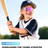 Kids Sunglasses,Youth Baseball Glasses for Boys Girls Age 6-14,Sports UV Protection…