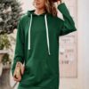 PRETTYGARDEN Women’s Casual Pullover Sweatshirt Long Sleeve Split Hem Hoodie Dress…