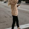ReachMe Womens Oversized Sherpa Pullover Hoodie with Pockets Fuzzy Fleece Sweatshirt…