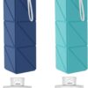 Collapsible Water Bottles, 2 Pack Leakproof BPA-Free Silicone Foldable Portable Water...