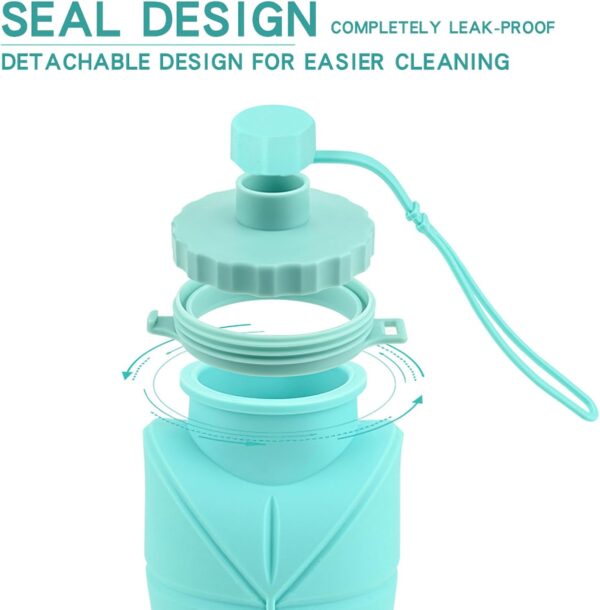 Collapsible Water Bottles, Silicone Foldable Portable Water Bottle 610ml, Lightweight…