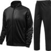GYMELITE Men’s Athletic Full Zip Tracksuit Set Fashion Workout Sweatsuit Track Long…