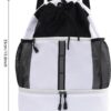 Valleycomfy Drawstring Gym Bag Sports Backpack With Shoe Compartment and…