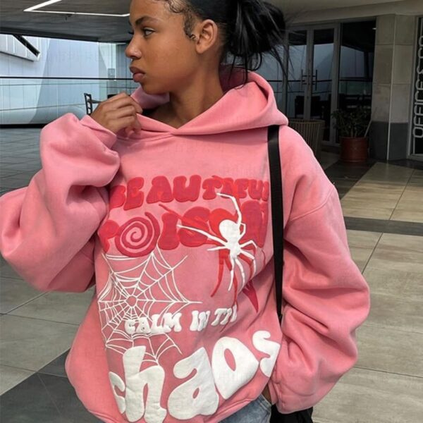 2024 Autumn/Winter Spider Web Hip Hop Hooded Hoodie for Men and Women Y2k Hoodie…