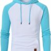 Yundobop Men's Pullover Hoodies Plaid Jacquard Long Sleeve Drawstring Hipster Casual...