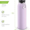 SipX Triple-Insulated Stainless Steel Water Bottle – 20oz. With Cover Lid, BPA-Free…