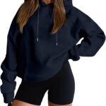 Womens Oversized Hoodies Winter Cute Sweatshirts Drawstring Fleece Hoodie Pullover...