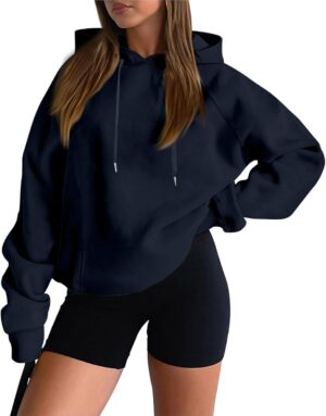 Womens Oversized Hoodies Winter Cute Sweatshirts Drawstring Fleece Hoodie Pullover…