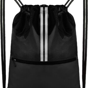 Drawstring Backpack Sports Bag Gym Sackpack Draw String Back Bag for Men…