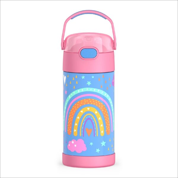 THERMOS FUNTAINER Water Bottle with Straw – 12 Ounce – Kids Stainless Steel Vacuum…
