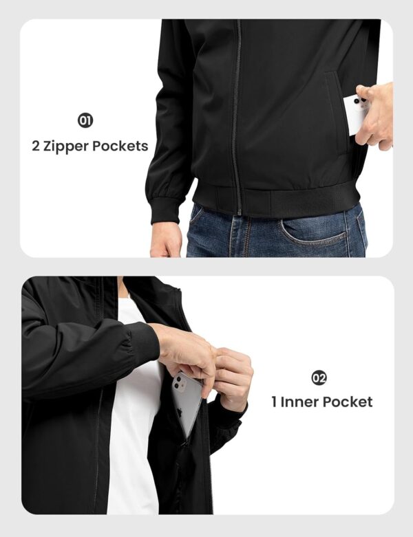 Rdruko Men’s Lightweight Jackets Casual Windbreaker Light Fall Spring Golf Stylish…