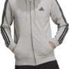 adidas Men's Essentials French Terry 3-Stripes Full-Zip Hoodie