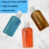 Plastic Squeeze Bottles with Disc Cap, 8 oz/2-Pack, Travel Size, Refillable, BPA-Free,…