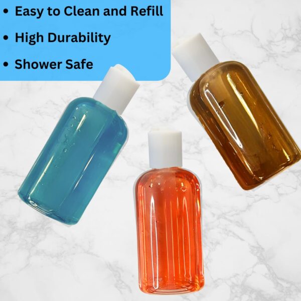Plastic Squeeze Bottles with Disc Cap, 8 oz/2-Pack, Travel Size, Refillable, BPA-Free,…
