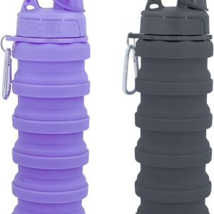 Collapsible Water Bottles Travel water bottle Sports Portable Sport Water Bottle…