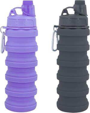 Collapsible Water Bottles Travel water bottle Sports Portable Sport Water Bottle…