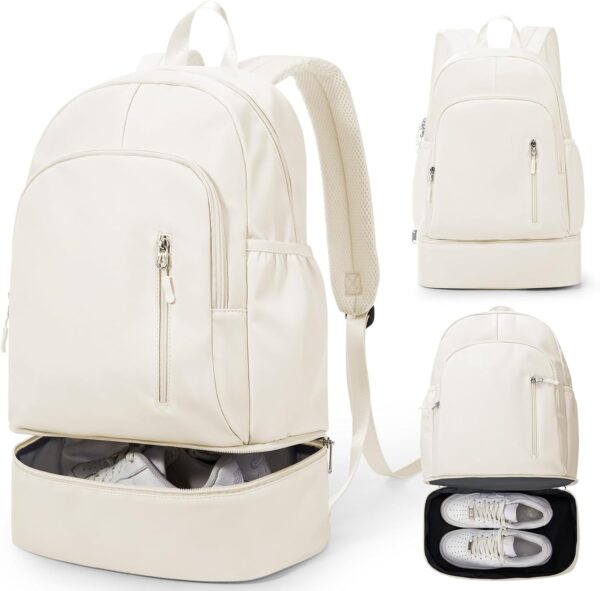 Gym Backpack for Women Men, Lightweight Gym Bag with Shoe Compartment,…