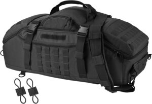 65L Large Travel Duffle Bag Military Tactical Backpack, Army Assault Pack 3…